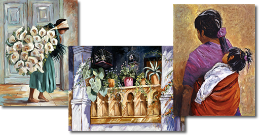 Collage of Joyce Dodd Harcharik Art